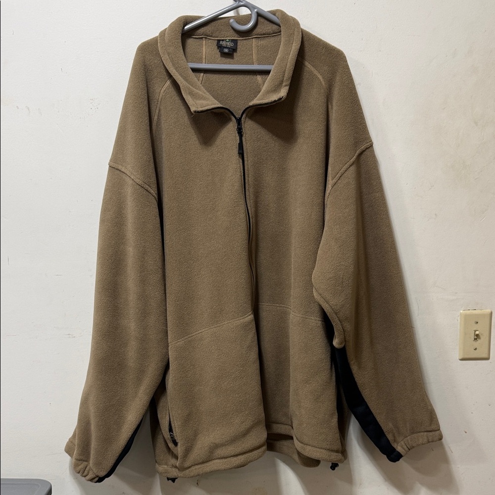 Tan Fleece Zip-Up Jacket